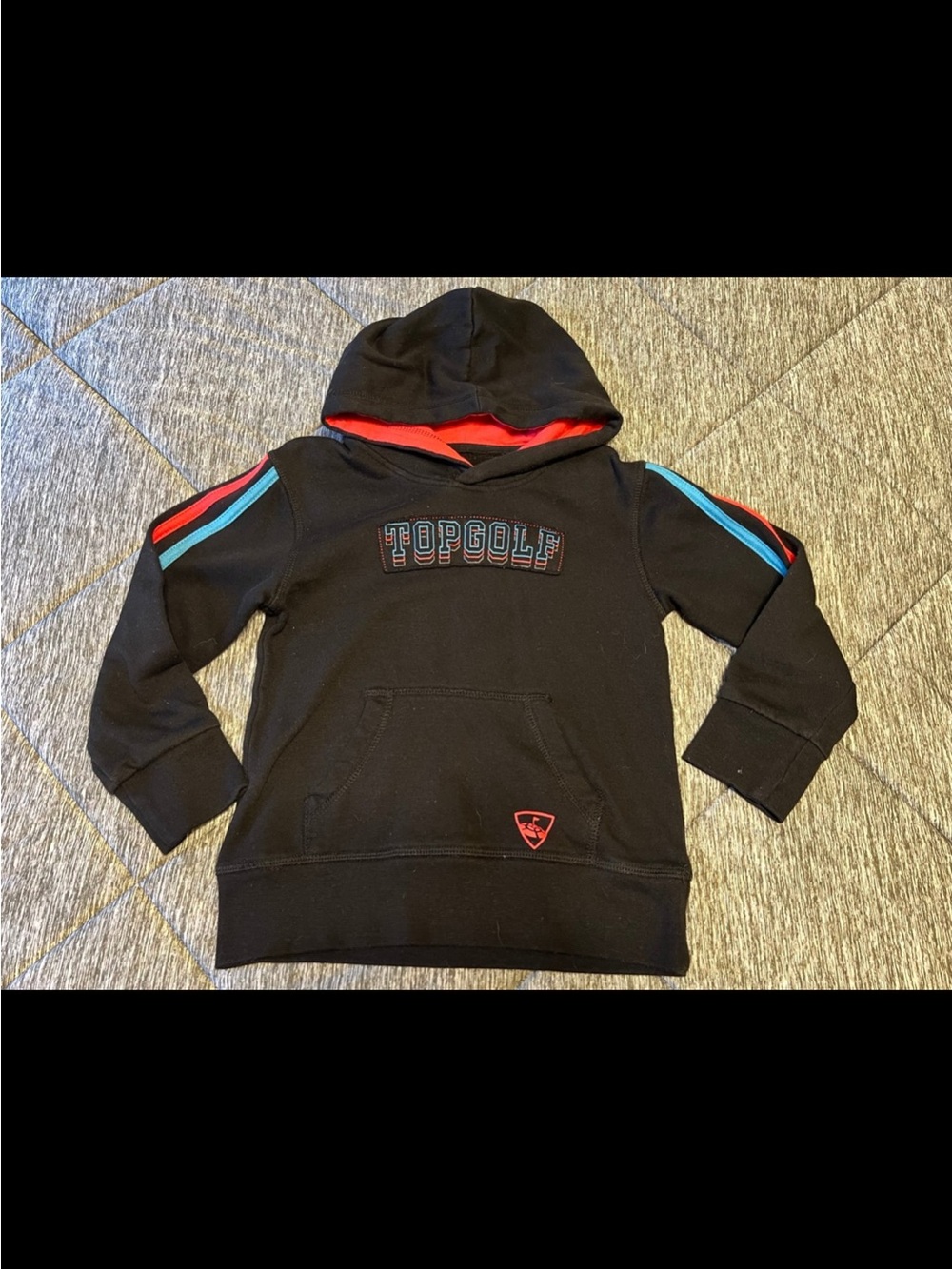 Kids Black Top Golf Hoodie